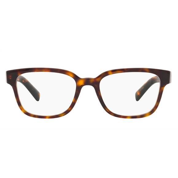 NEW PRADA square plastic eyeglasses with logo stamped in tortoise - Picture 2 of 3